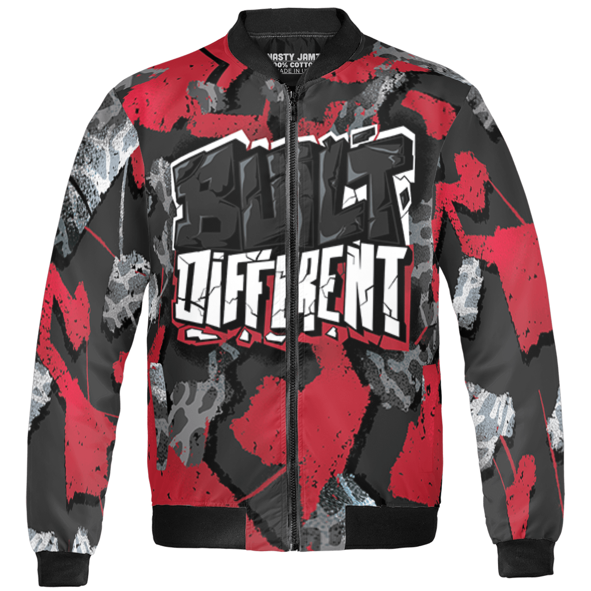 Spizike Low Bred Jacket Match Built Different 3D All-Over Print Broken - NastyJamz
