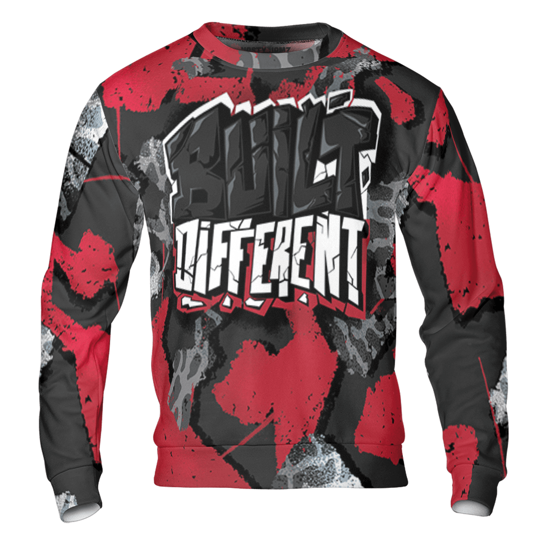 Spizike Low Bred Sweatshirt Match Built Different 3D All-Over Print Broken - NastyJamz