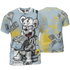 Blue Grey 13s T Shirt Match Cash Money 3D All-Over Print Splash Paint - NastyJamz