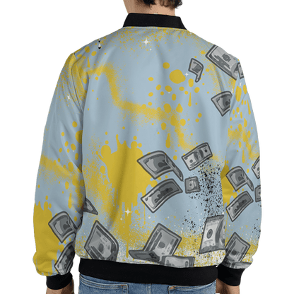 Blue Grey 13s Jacket Match Cash Money 3D All-Over Print Splash Paint - NastyJamz