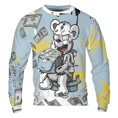 Blue Grey 13s Sweatshirt Match Cash Money 3D All-Over Print Splash Paint - NastyJamz