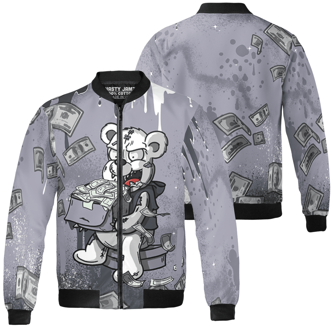 Stealth 14s Jacket Match Cash Money 3D All-Over Print Splash Paint - NastyJamz