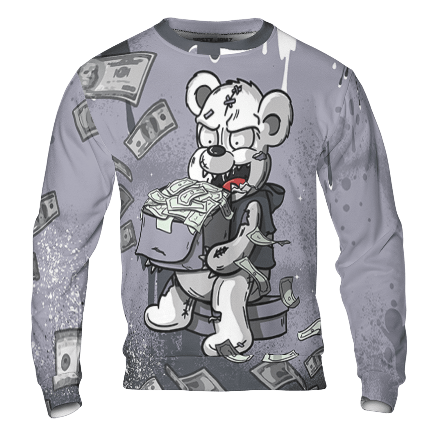 Stealth 14s Sweatshirt Match Cash Money 3D All-Over Print Splash Paint - NastyJamz