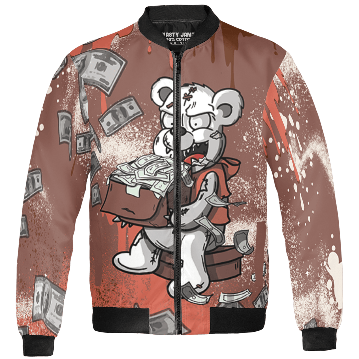 High OG Dusted Clay 1s Jacket Match Cash Money 3D All-Over Print Splash Paint - NastyJamz