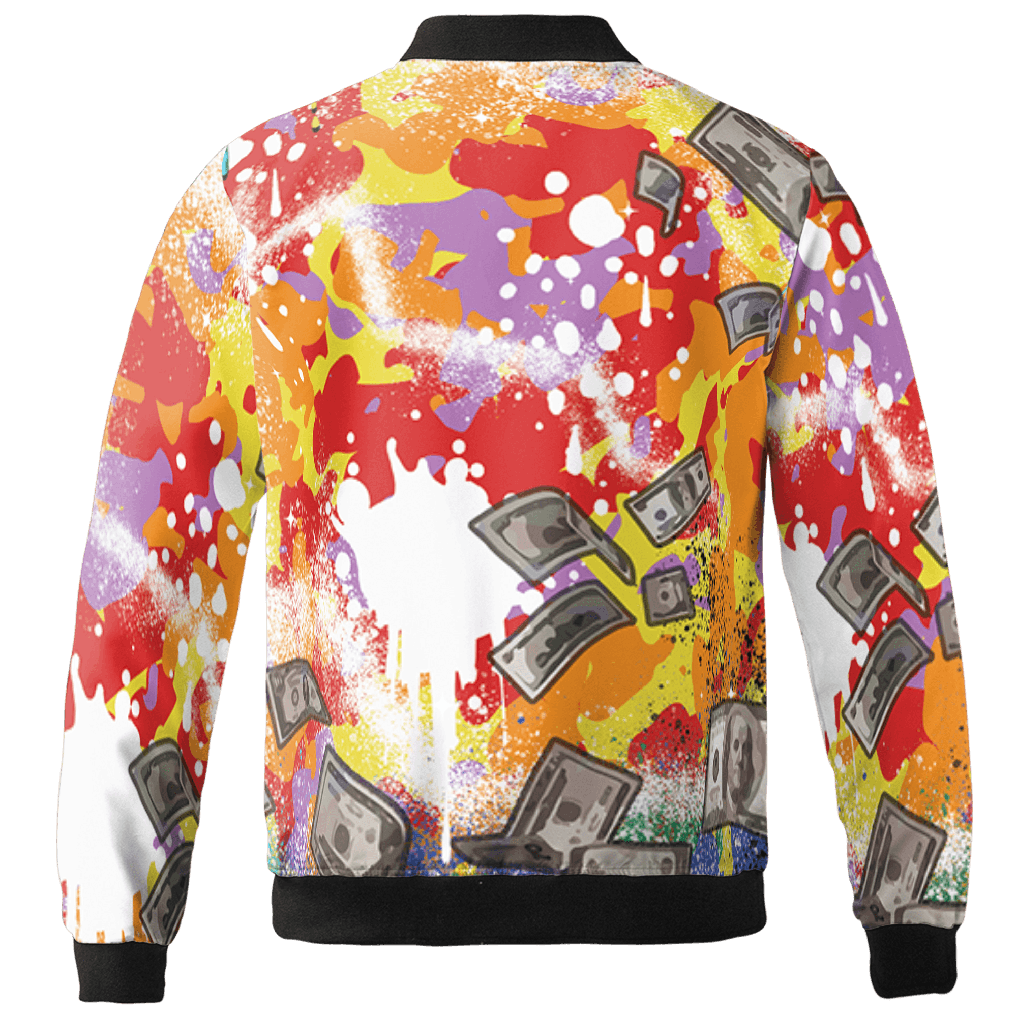 Mid GS Six Championships 1s Jacket Match Cash Money 3D All-Over Print Splash Paint - NastyJamz