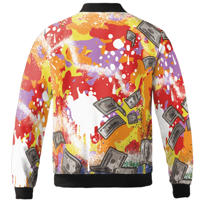 Mid GS Six Championships 1s Jacket Match Cash Money 3D All-Over Print Splash Paint - NastyJamz