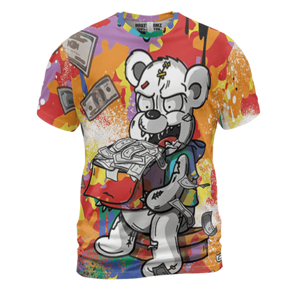 Mid GS Six Championships 1s T Shirt Match Cash Money 3D All-Over Print Splash Paint - NastyJamz