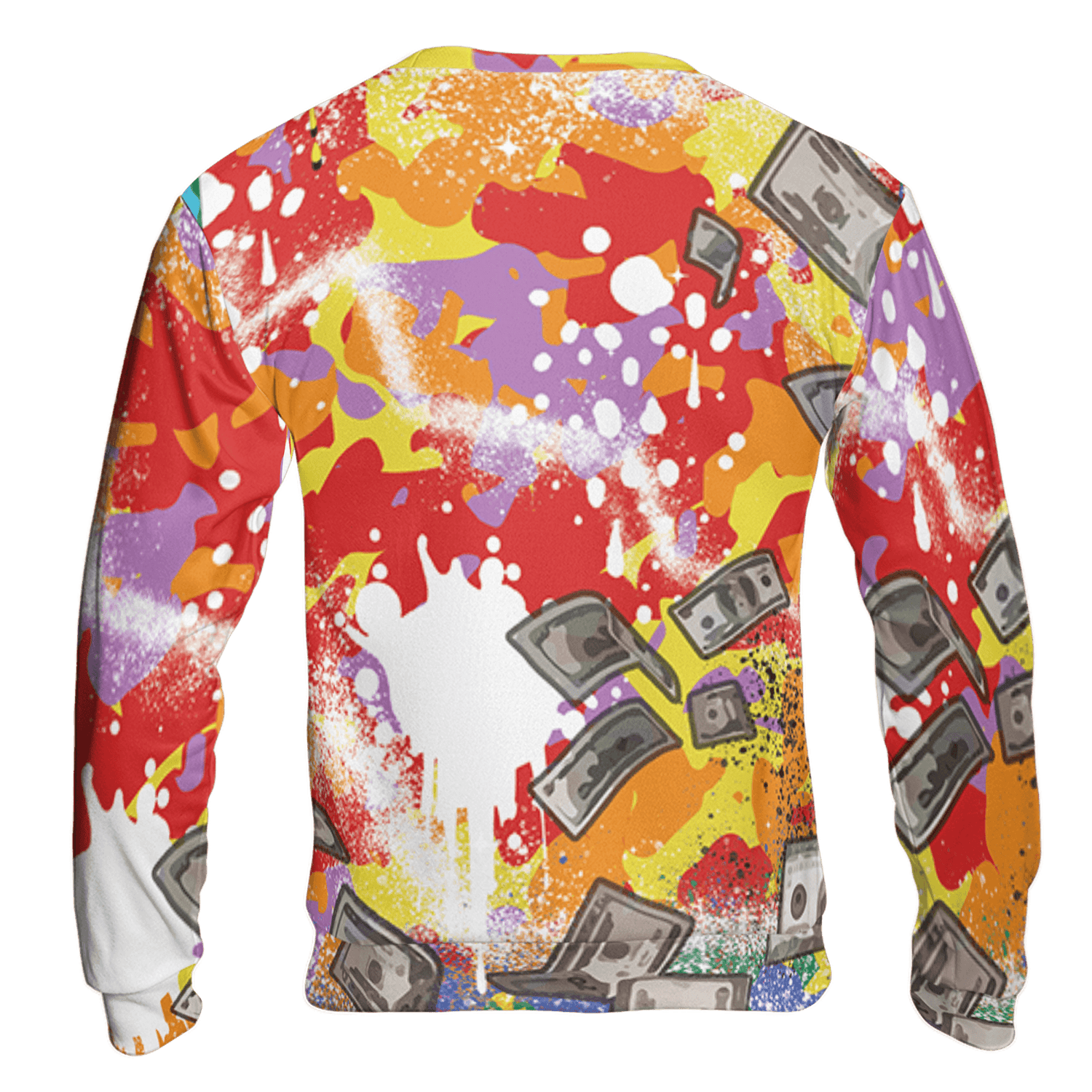 Mid GS Six Championships 1s Sweatshirt Match Cash Money 3D All-Over Print Splash Paint - NastyJamz