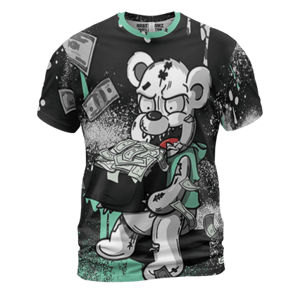 Green Glow 3s T Shirt Match Cash Money 3D All-Over Print Splash Paint - NastyJamz