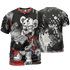Bred Reimagined 4s T Shirt Match Cash Money 3D All-Over Print Splash Paint - NastyJamz
