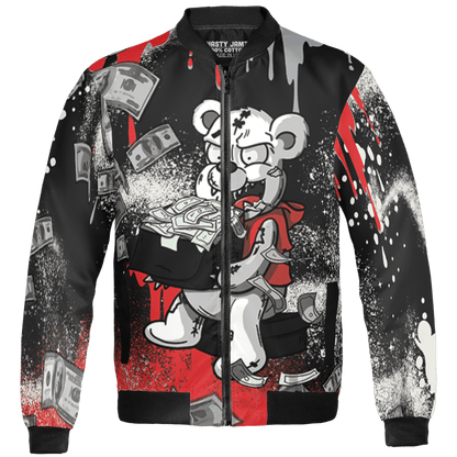 Bred Reimagined 4s Jacket Match Cash Money 3D All-Over Print Splash Paint - NastyJamz