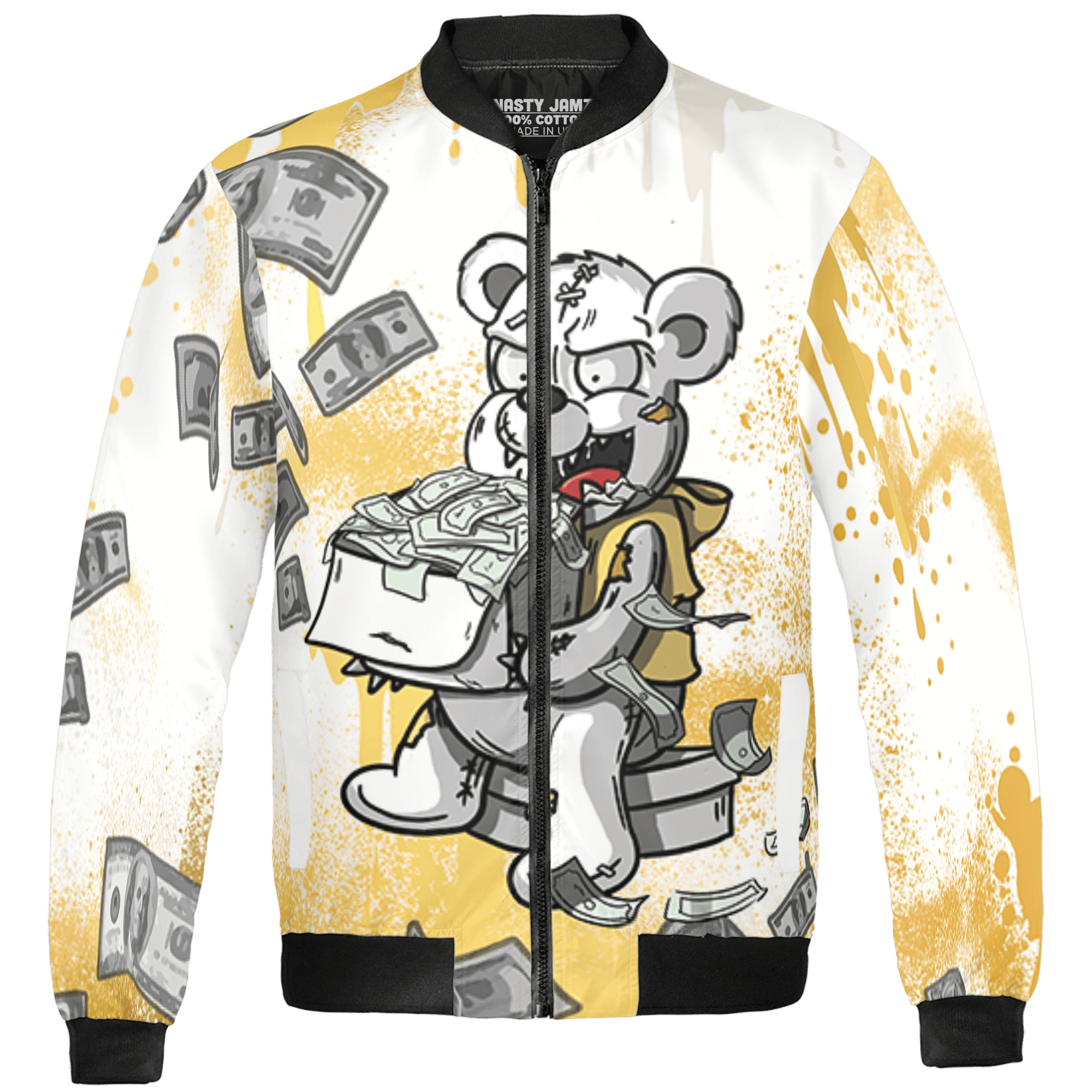 Sail 4s Jacket Match Cash Money 3D All-Over Print Splash Paint - NastyJamz