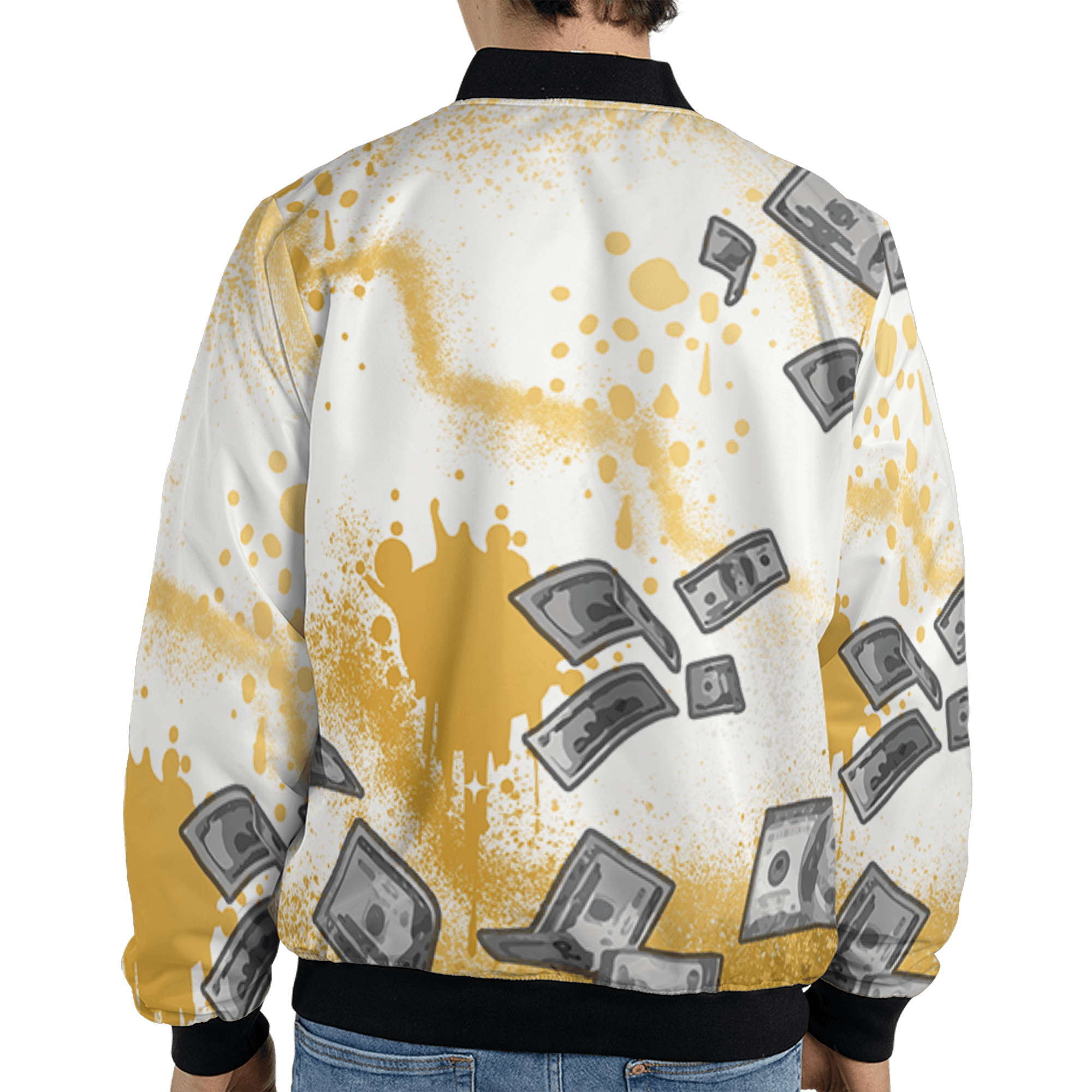 Sail 4s Jacket Match Cash Money 3D All-Over Print Splash Paint - NastyJamz