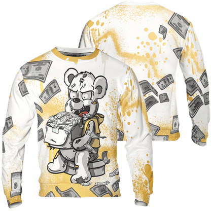 Sail 4s Sweatshirt Match Cash Money 3D All-Over Print Splash Paint - NastyJamz