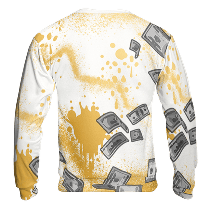 Sail 4s Sweatshirt Match Cash Money 3D All-Over Print Splash Paint - NastyJamz