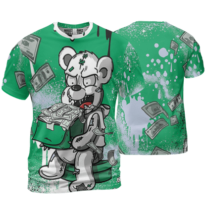 Lucky Green 5s T Shirt Match Cash Money 3D All-Over Print Splash Paint - NastyJamz