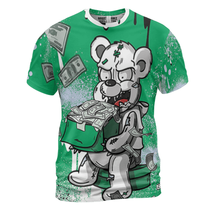 Lucky Green 5s T Shirt Match Cash Money 3D All-Over Print Splash Paint - NastyJamz