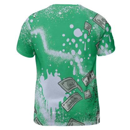 Lucky Green 5s T Shirt Match Cash Money 3D All-Over Print Splash Paint - NastyJamz