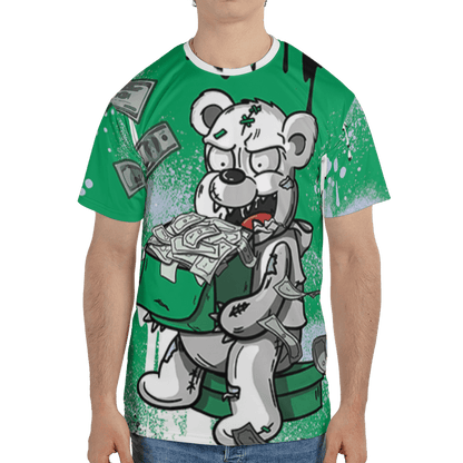 Lucky Green 5s T Shirt Match Cash Money 3D All-Over Print Splash Paint - NastyJamz