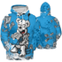 Powder Blue 9s Hoodie Match Cash Money 3D All-Over Print Splash Paint - NastyJamz