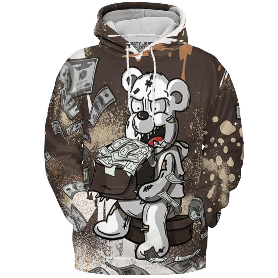 Jumpman Jack Hoodie Match Cash Money 3D All-Over Print Splash Paint - NastyJamz