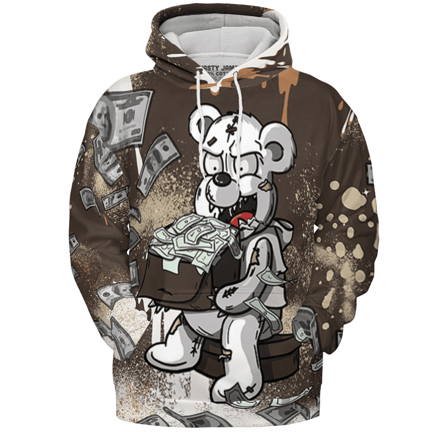 Jumpman Jack Hoodie Match Cash Money 3D All-Over Print Splash Paint - NastyJamz