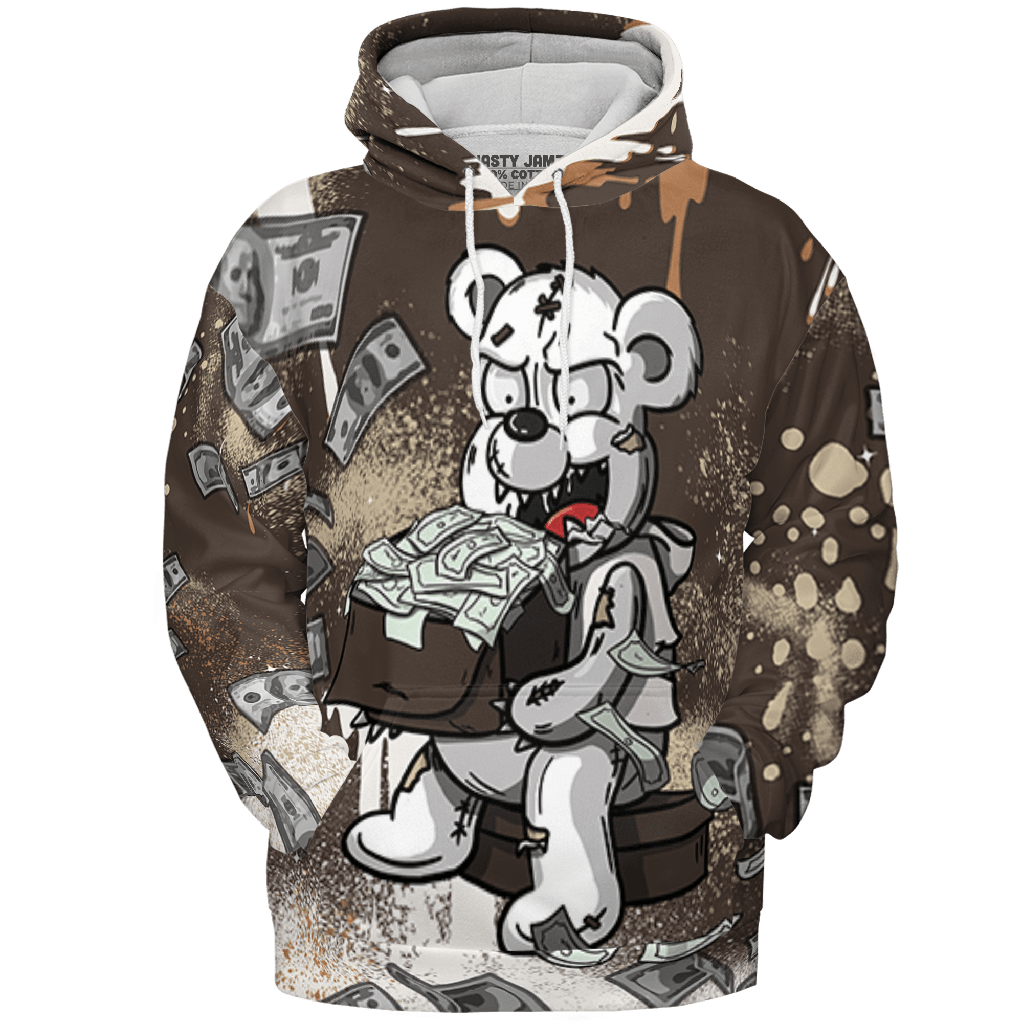 Jumpman Jack Hoodie Match Cash Money 3D All-Over Print Splash Paint - NastyJamz