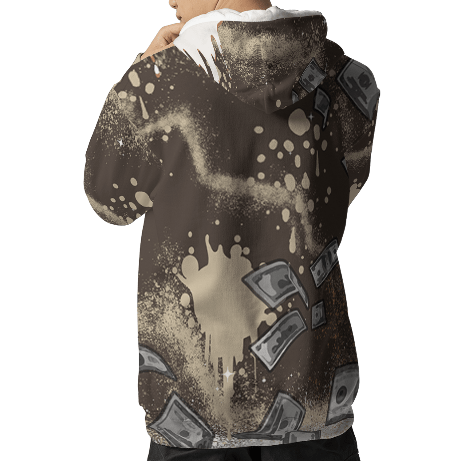 Jumpman Jack Hoodie Match Cash Money 3D All-Over Print Splash Paint - NastyJamz