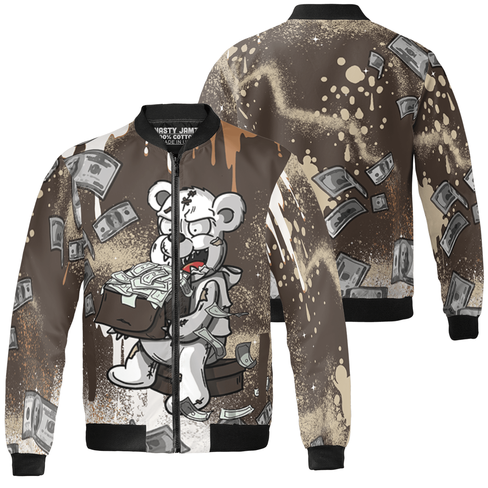 Jumpman Jack Jacket Match Cash Money 3D All-Over Print Splash Paint - NastyJamz