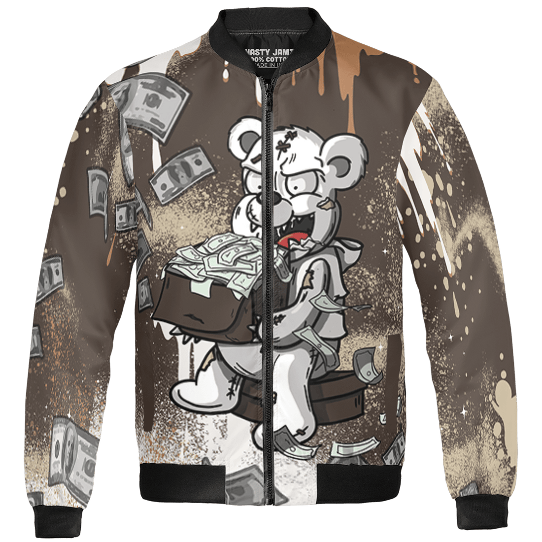 Jumpman Jack Jacket Match Cash Money 3D All-Over Print Splash Paint - NastyJamz