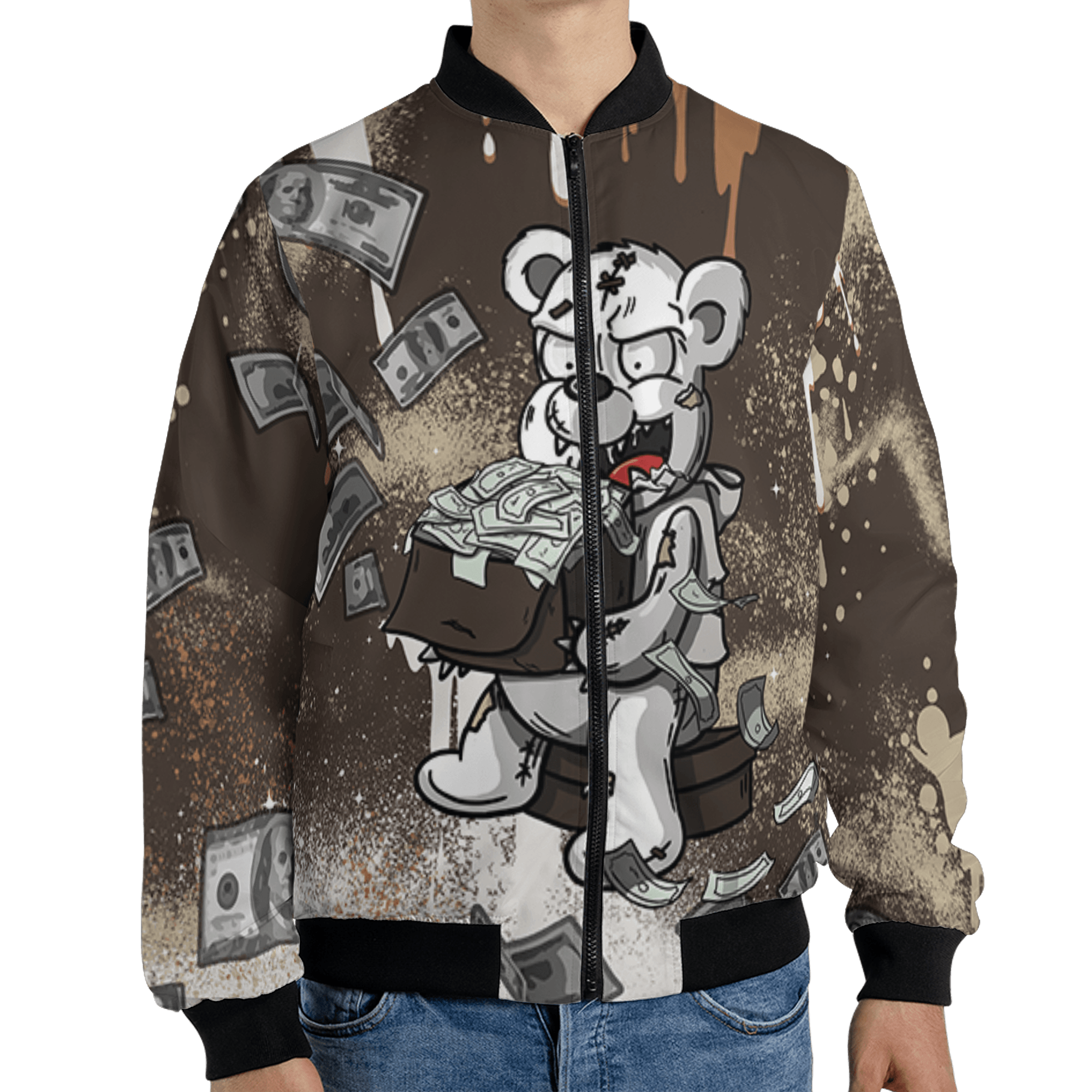 Jumpman Jack Jacket Match Cash Money 3D All-Over Print Splash Paint - NastyJamz