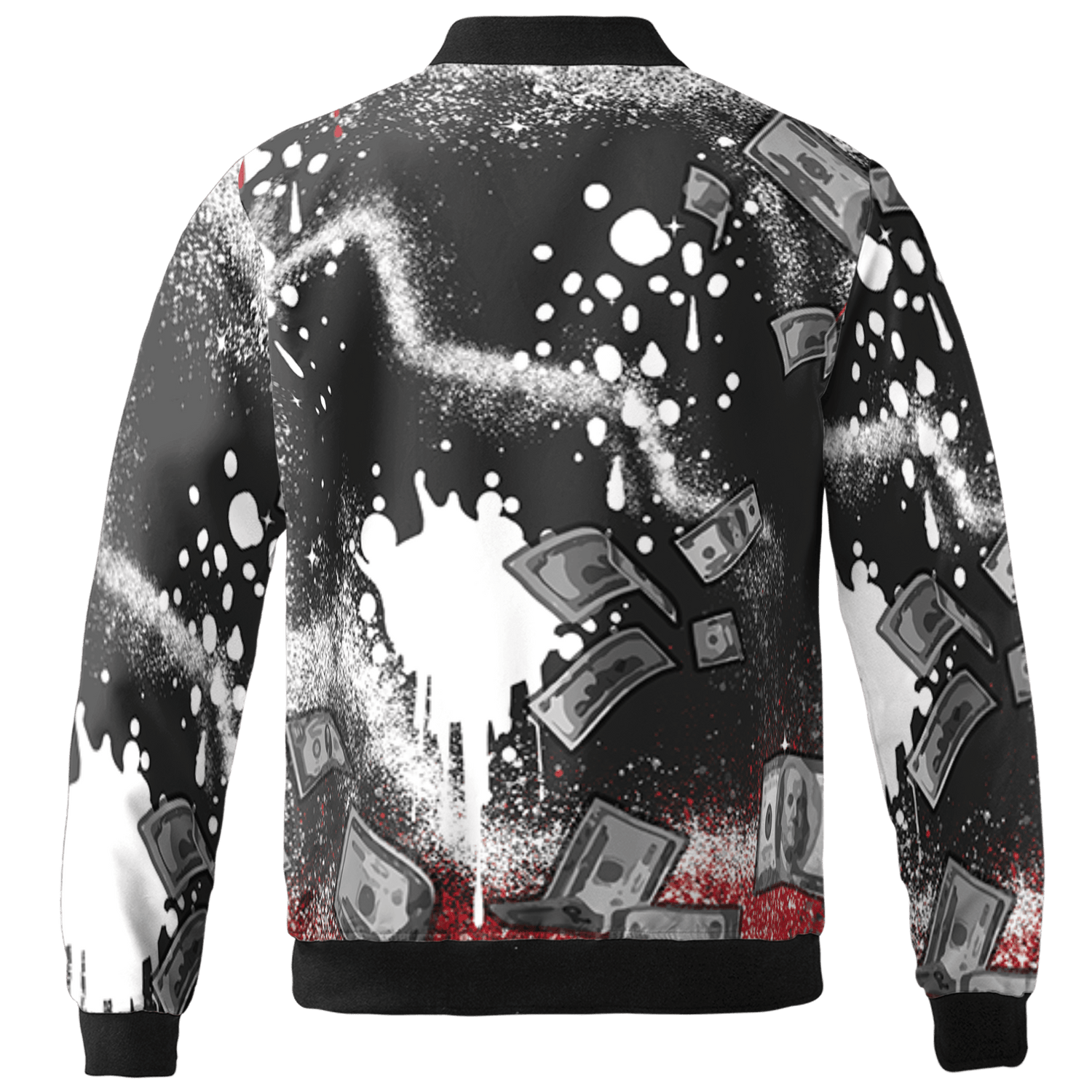 Spizike Low Bred Jacket Match Cash Money 3D All-Over Print Splash Paint - NastyJamz