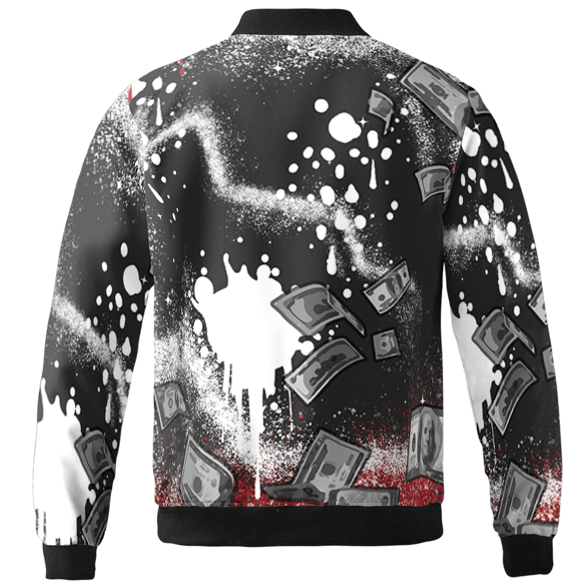 Spizike Low Bred Jacket Match Cash Money 3D All-Over Print Splash Paint - NastyJamz