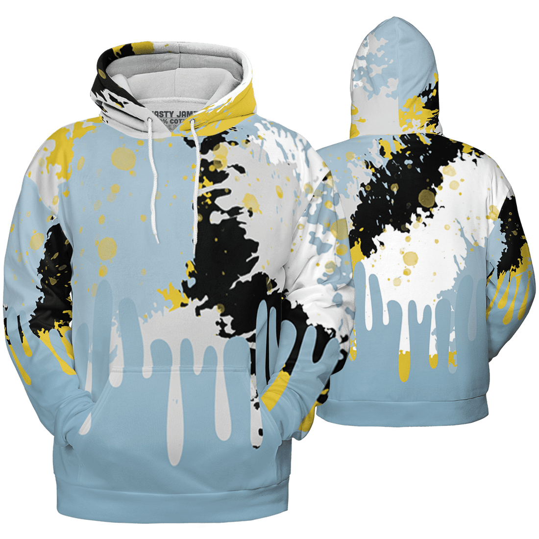 Blue Grey 13s Hoodie Match Colorful 3D All-Over Print Art - NastyJamz
