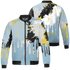 Blue Grey 13s Jacket Match Colorful 3D All-Over Print Art - NastyJamz
