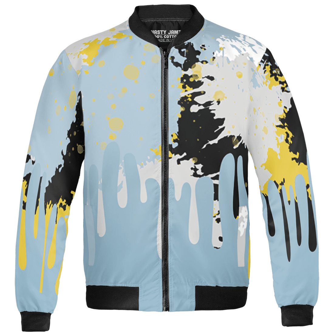 Blue Grey 13s Jacket Match Colorful 3D All-Over Print Art - NastyJamz