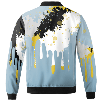Blue Grey 13s Jacket Match Colorful 3D All-Over Print Art - NastyJamz