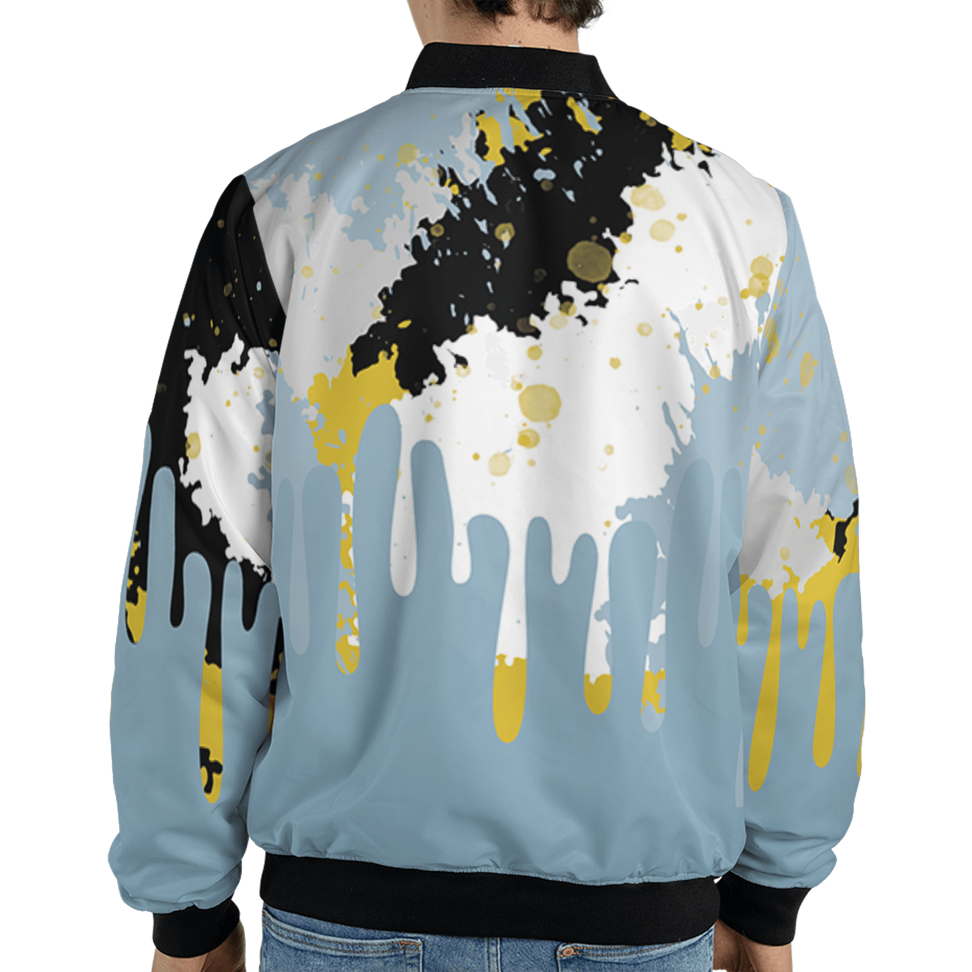 Blue Grey 13s Jacket Match Colorful 3D All-Over Print Art - NastyJamz