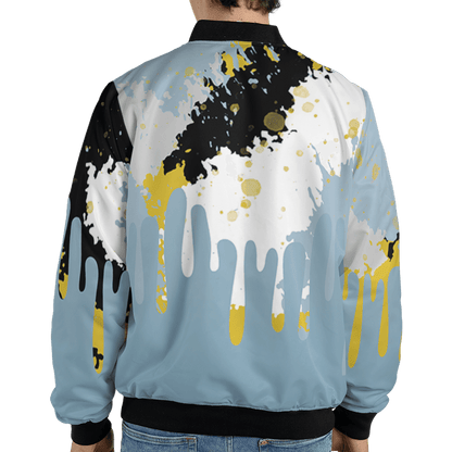 Blue Grey 13s Jacket Match Colorful 3D All-Over Print Art - NastyJamz