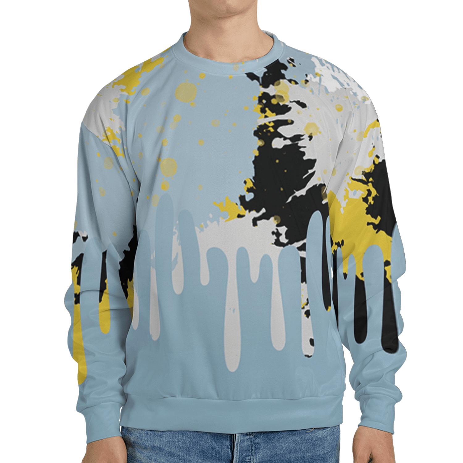Blue Grey 13s Sweatshirt Match Colorful 3D All-Over Print Art - NastyJamz