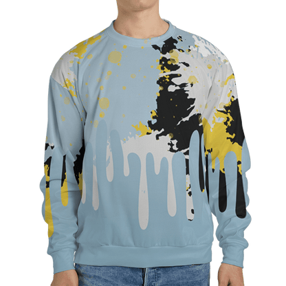 Blue Grey 13s Sweatshirt Match Colorful 3D All-Over Print Art - NastyJamz