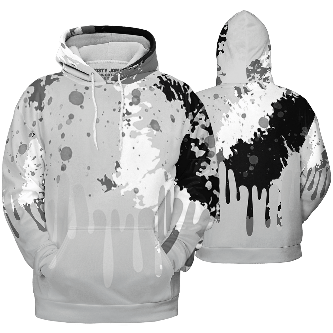 Retro High OG Black White 1s Hoodie Match Colorful 3D All-Over Print Art - NastyJamz