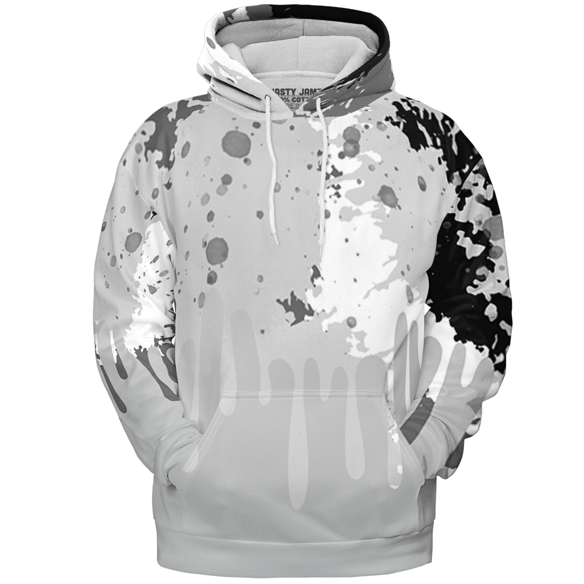 Retro High OG Black White 1s Hoodie Match Colorful 3D All-Over Print Art - NastyJamz