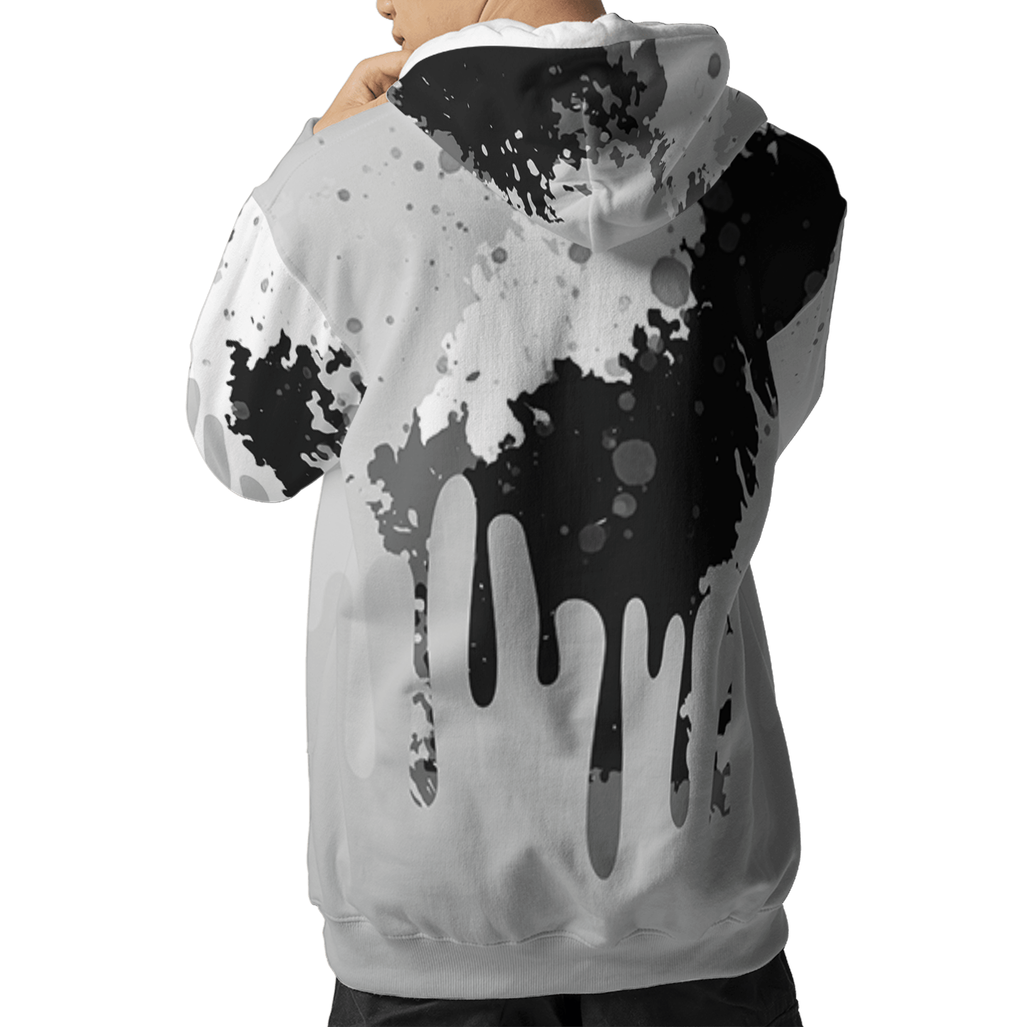 Retro High OG Black White 1s Hoodie Match Colorful 3D All-Over Print Art - NastyJamz