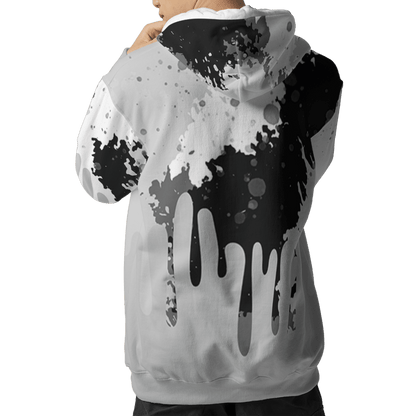 Retro High OG Black White 1s Hoodie Match Colorful 3D All-Over Print Art - NastyJamz