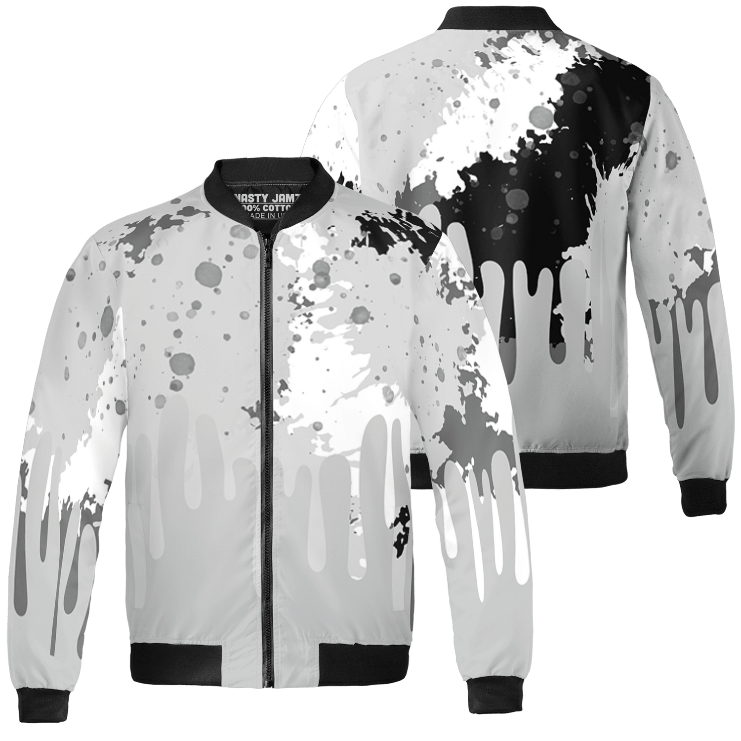 Retro High OG Black White 1s Jacket Match Colorful 3D All-Over Print Art - NastyJamz