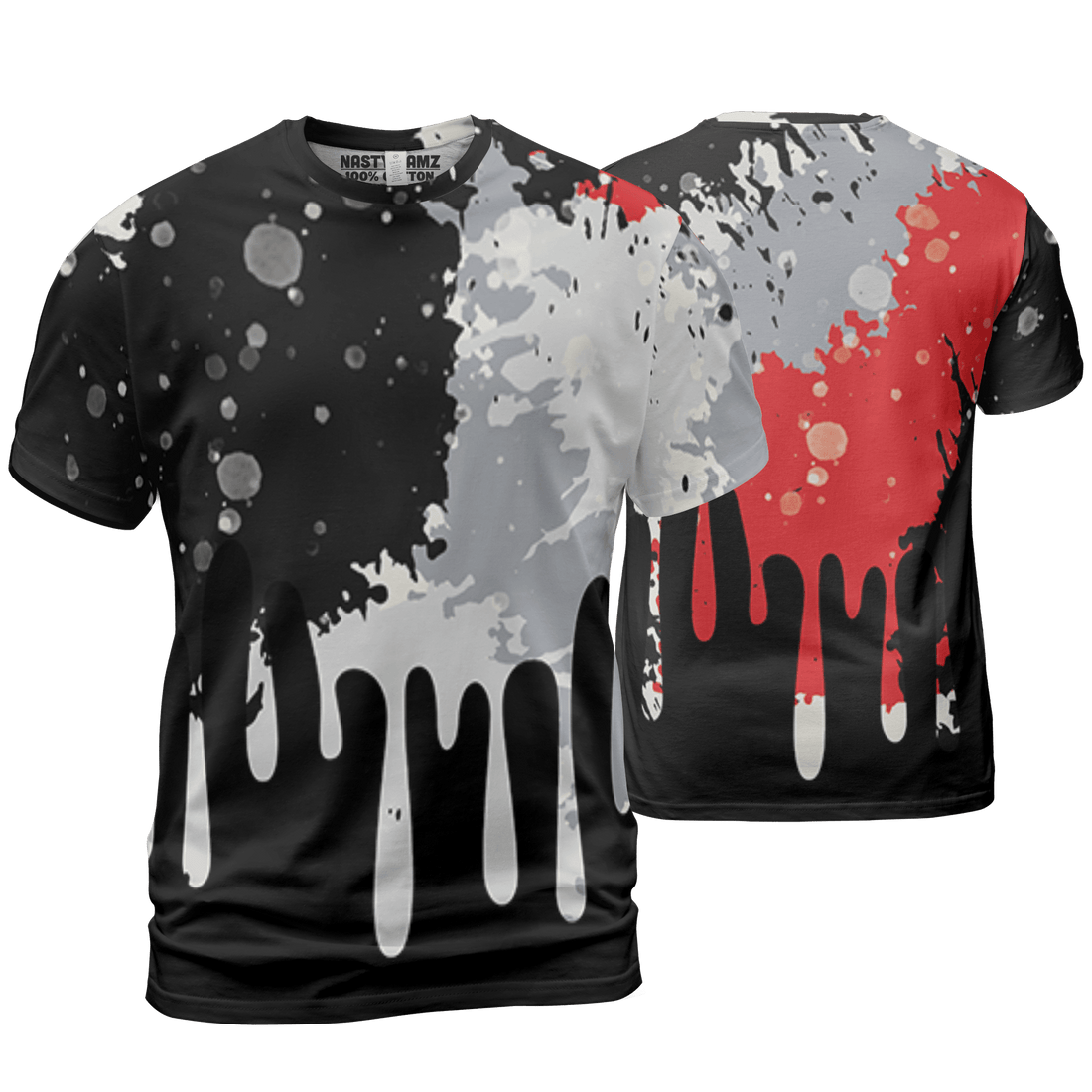 Bred Reimagined 4s T Shirt Match Colorful 3D All-Over Print Art - NastyJamz