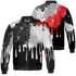 Bred Reimagined 4s Jacket Match Colorful 3D All-Over Print Art - NastyJamz