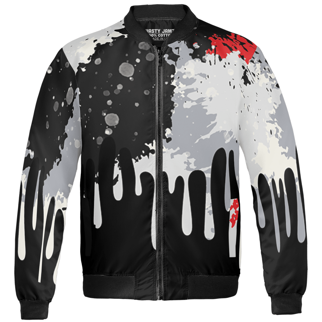 Bred Reimagined 4s Jacket Match Colorful 3D All-Over Print Art - NastyJamz