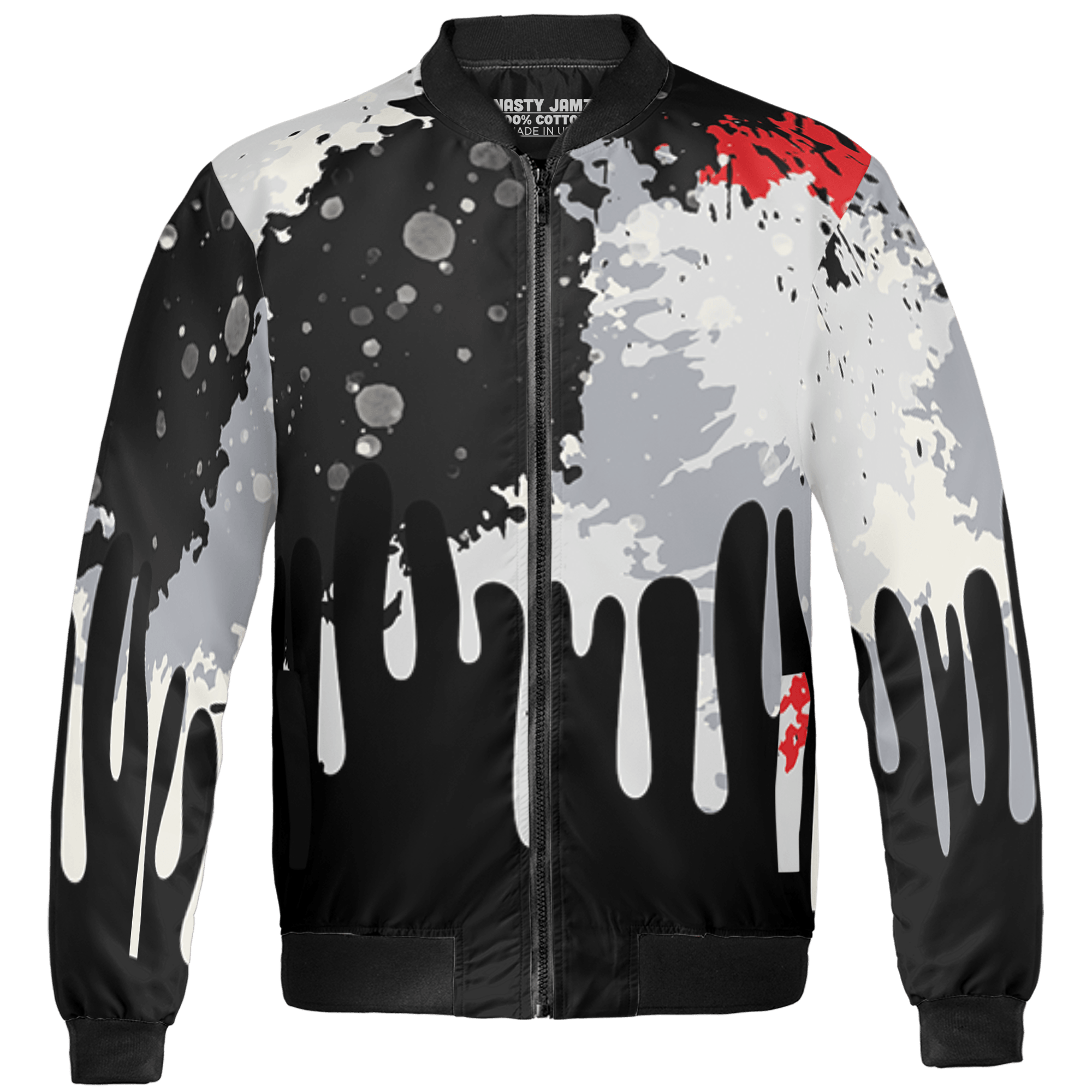 Bred Reimagined 4s Jacket Match Colorful 3D All-Over Print Art - NastyJamz